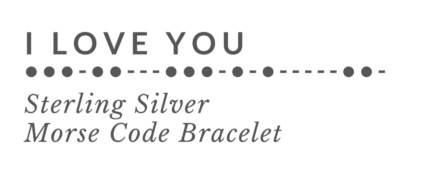 I LOVE YOU Morse Code Bracelet Cute Gift For Couples
