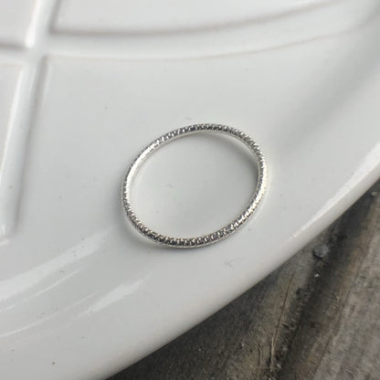 Silver Stacking Ring - Textured Style - Trisha Flanagan