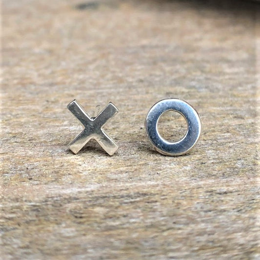 XO Silver Mismatched Earring Studs - Trisha Flanagan