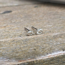 Load image into Gallery viewer, Silver Knot Earrings side view - Trisha Flanagan