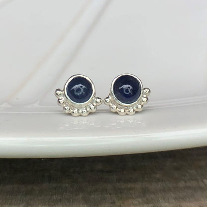 Boucles D'oreilles Cils Saphir