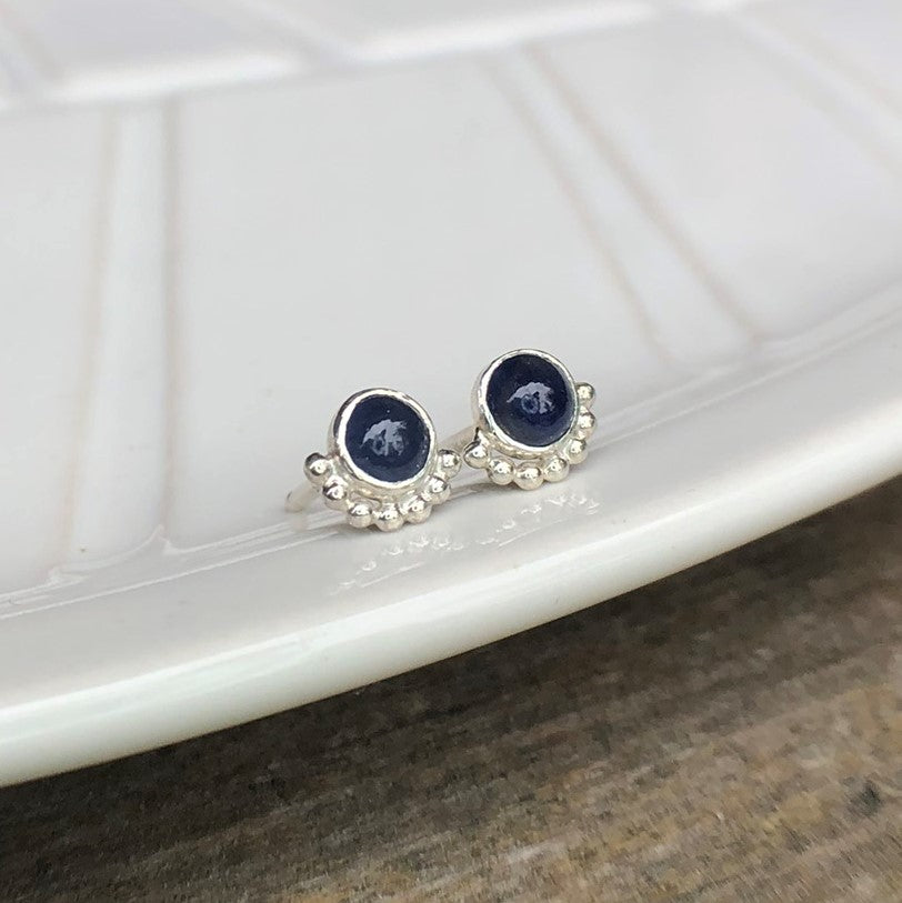 Boucles D'oreilles Cils Saphir