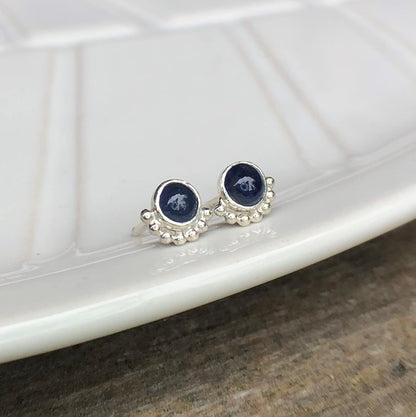 Boucles D'oreilles Cils Saphir