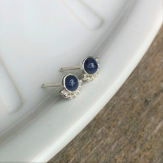 Boucles D'oreilles Cils Saphir