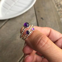Load image into Gallery viewer, Holding three different Amethyst Silver Ring - Trisha Flanagan