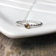 Load image into Gallery viewer, Front view of a Mini Citrine Silver Ring - Trisha Flanagan