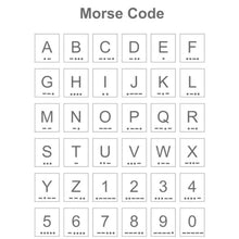 Load image into Gallery viewer, Chart of the Morse Code 26 letters and 10 numerals