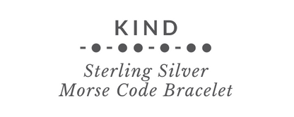 KIND Morse Code Bracelet tag