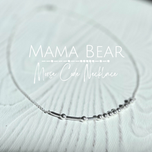 Load image into Gallery viewer, MAMA BEAR Morse Code Necklace - Trisha Flanagan