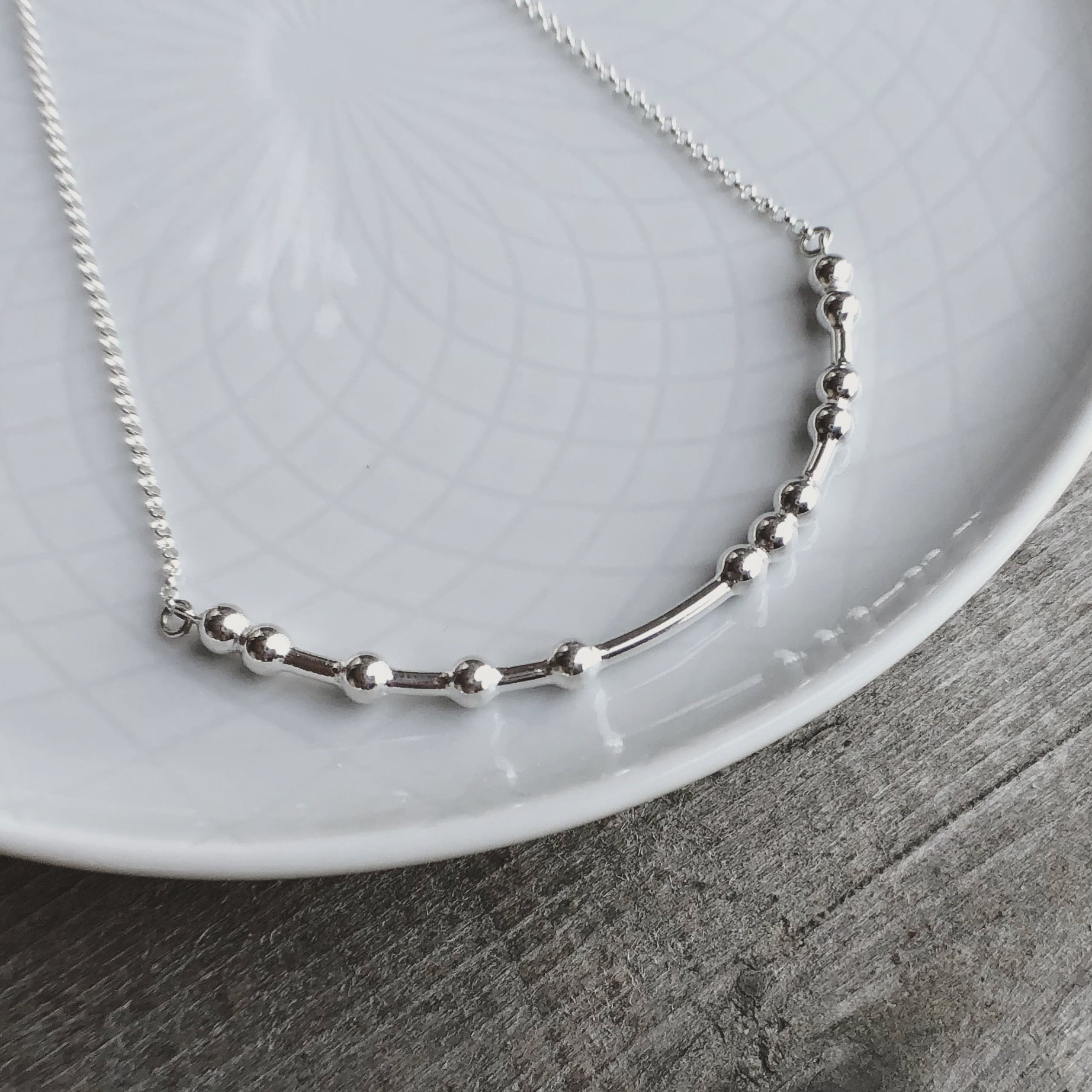 Ethic Goods Women's Dainty Stone Morse Code Necklace [friend] : Target