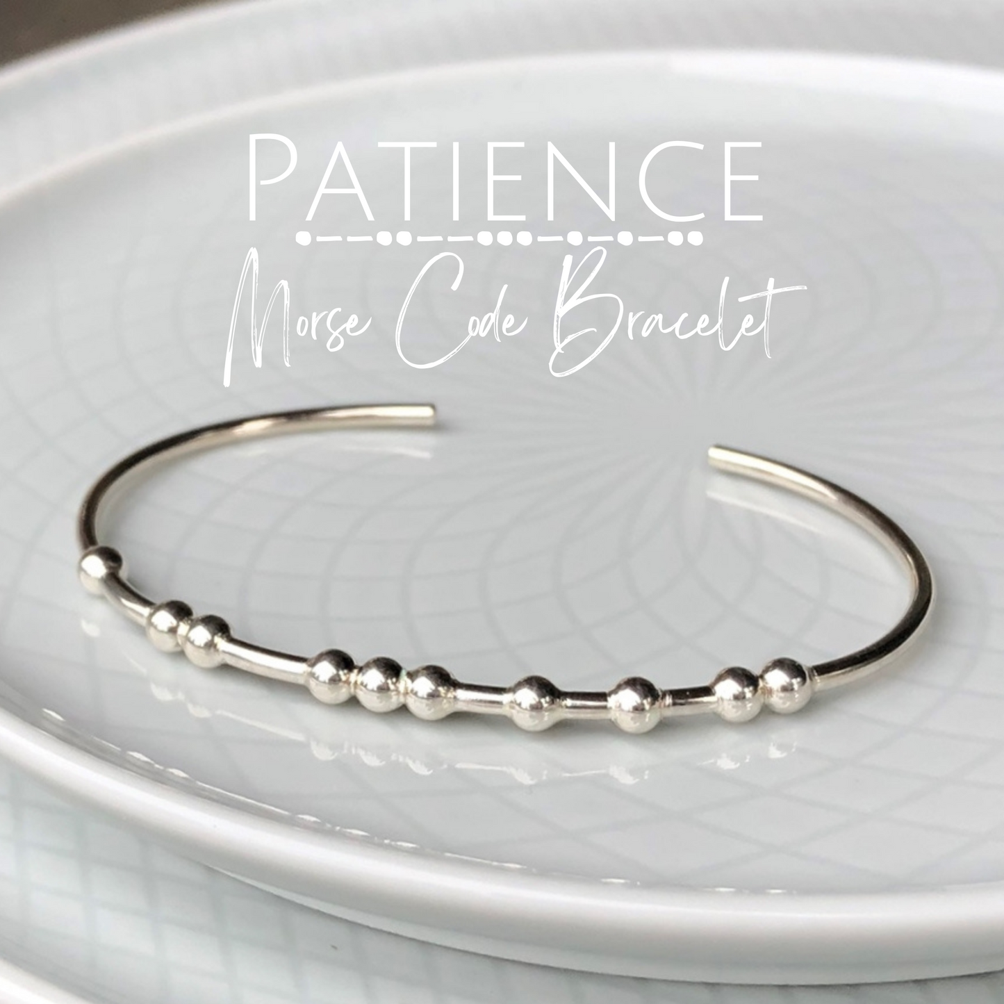 Patience Morse Code bracelet