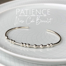 Load image into Gallery viewer, Patience Morse Code Bracelet