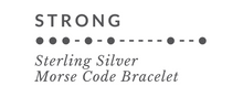 Load image into Gallery viewer, STRONG Morse Code Bracelet tag