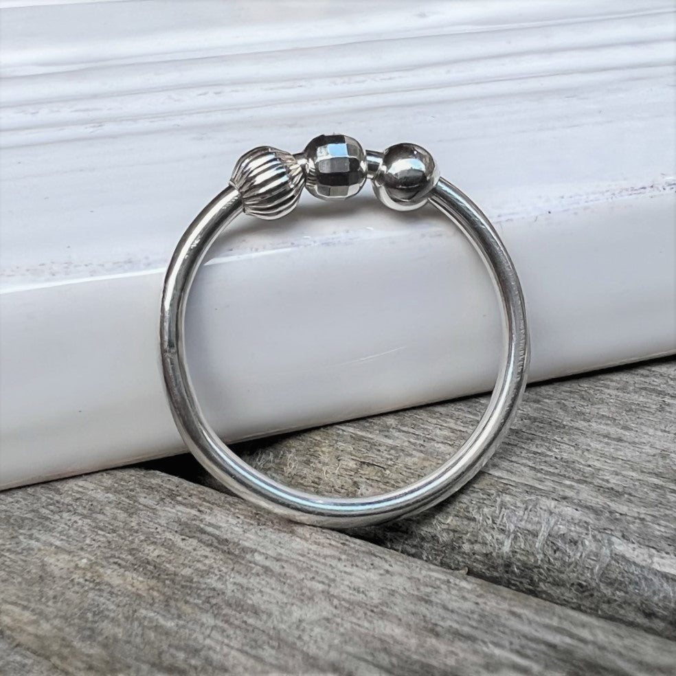 Textured Silver Fidget Ring – Trisha Flanagan Jewelry