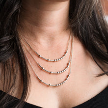 Load image into Gallery viewer, Woman wearing three sizes of chain - Trisha Flanagan