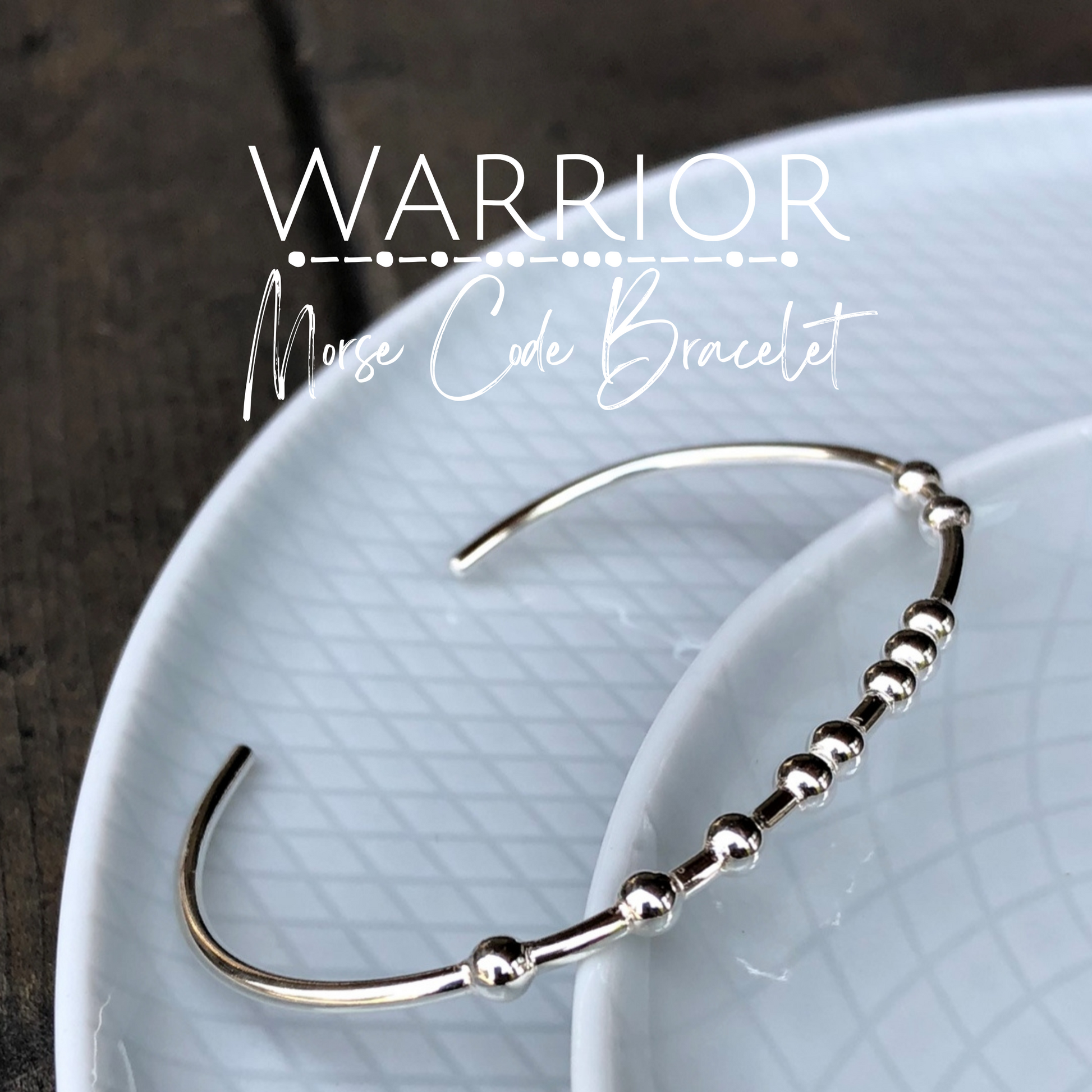 WARRIOR Morse Code Bracelet