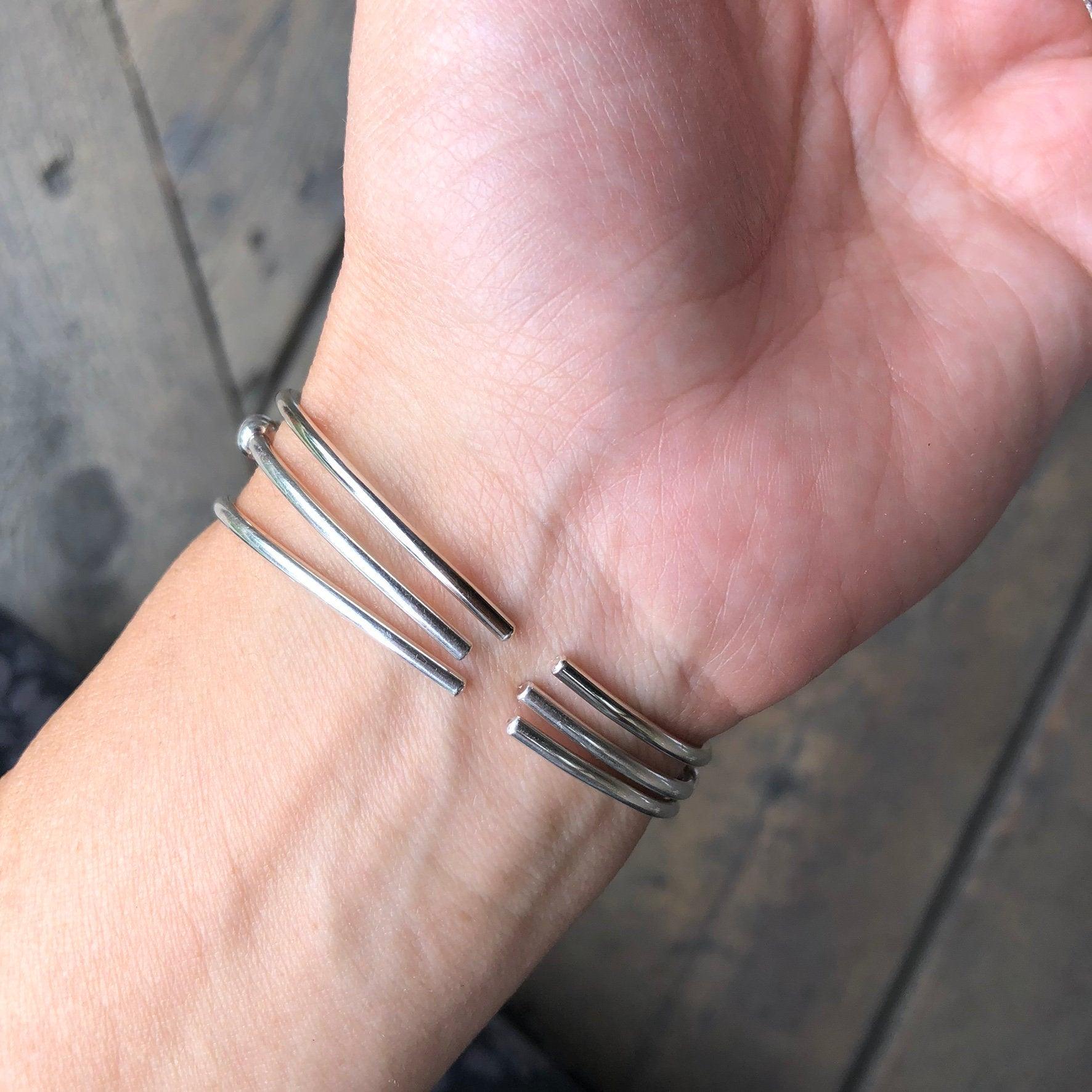 The back of the Morse Code Bracelet while wearing
