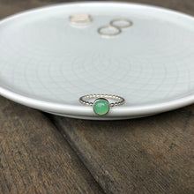 Load image into Gallery viewer, Large Chrysoprase Silver Ring - Trisha Flanagan