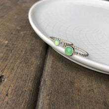 Load image into Gallery viewer, Different size small Chrysoprase Silver Rings - Trisha Flanagan