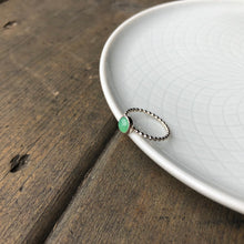 Load image into Gallery viewer, Large Chrysoprase Silver Ring - Trisha Flanagan