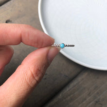 Load image into Gallery viewer, Woman holding Mini Turquoise Sterling Silver Ring - Trisha Flanagan