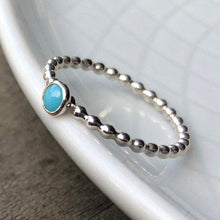 Load image into Gallery viewer, Mini Turquoise Sterling Silver Ring - Trisha Flanagan