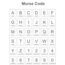 Load image into Gallery viewer, Chart of the Morse Code 26 letters and 10 numerals
