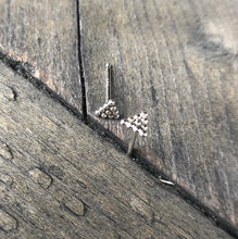 Load image into Gallery viewer, Minimalist Silver Triangle Stud Earrings - Trisha Flanagan