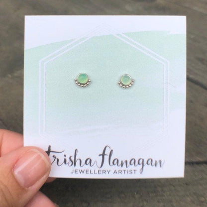 Chrysoprase Eyelash Studs - Trisha Flanagan