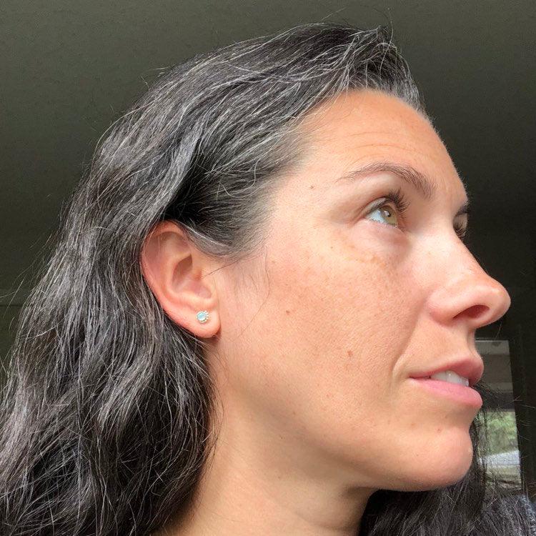 Chrysoprase Eyelash Studs - Trisha Flanagan