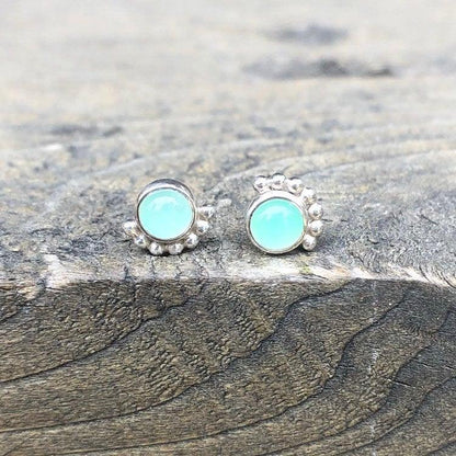 Chrysoprase Eyelash Studs - Trisha Flanagan