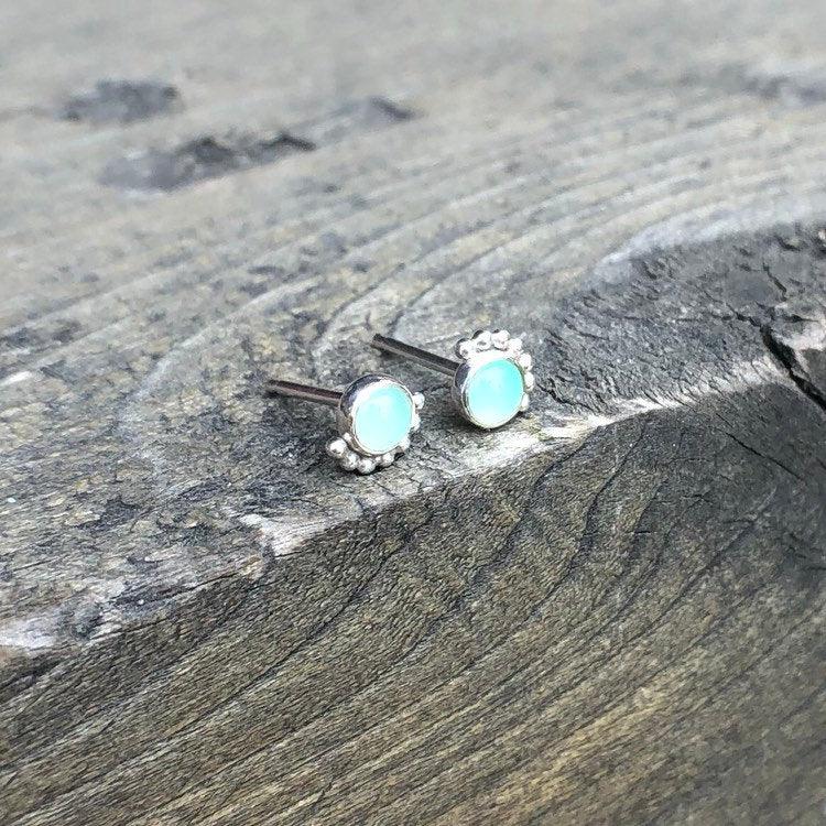 Chrysoprase Eyelash Studs - Trisha Flanagan