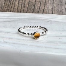 Load image into Gallery viewer, Small Citrine Silver Ring